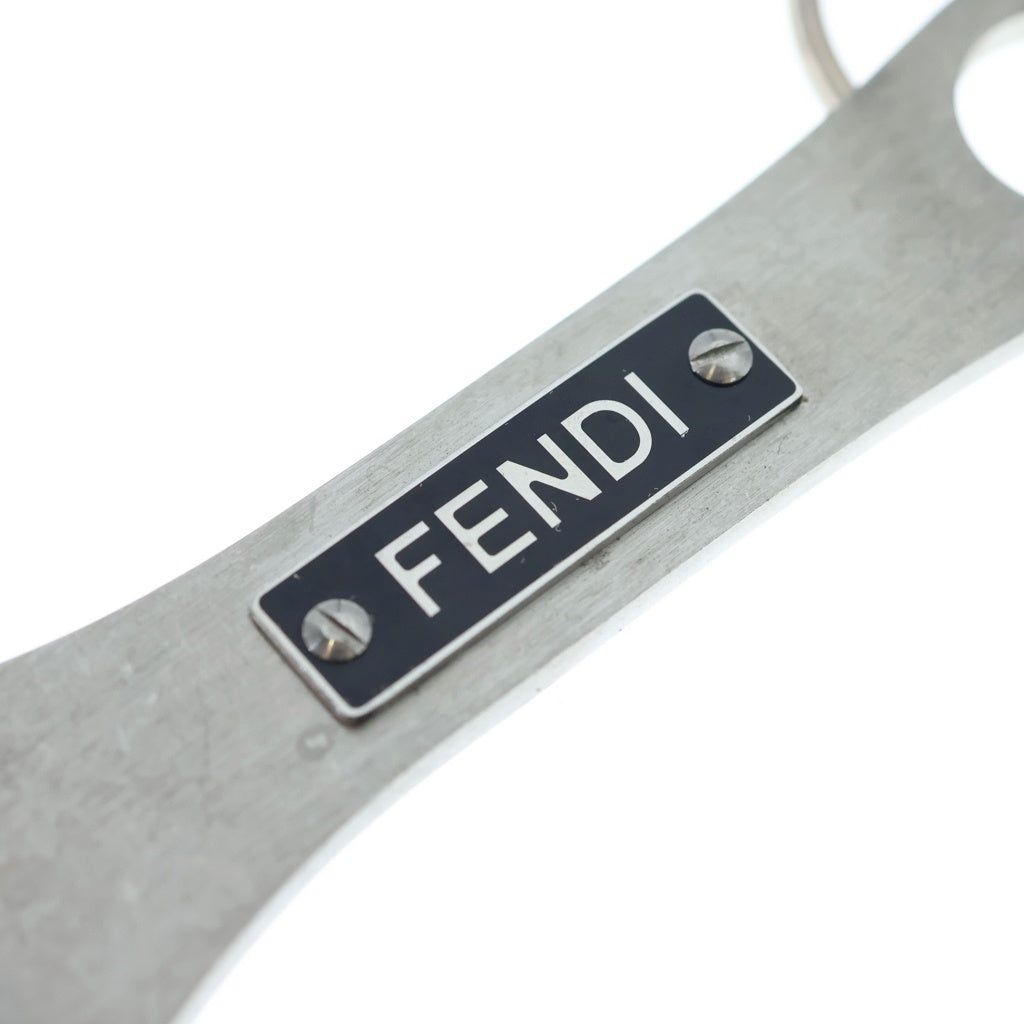 FENDI(フェンディ) オープナー キーリング ロゴキーホルダー シルバー