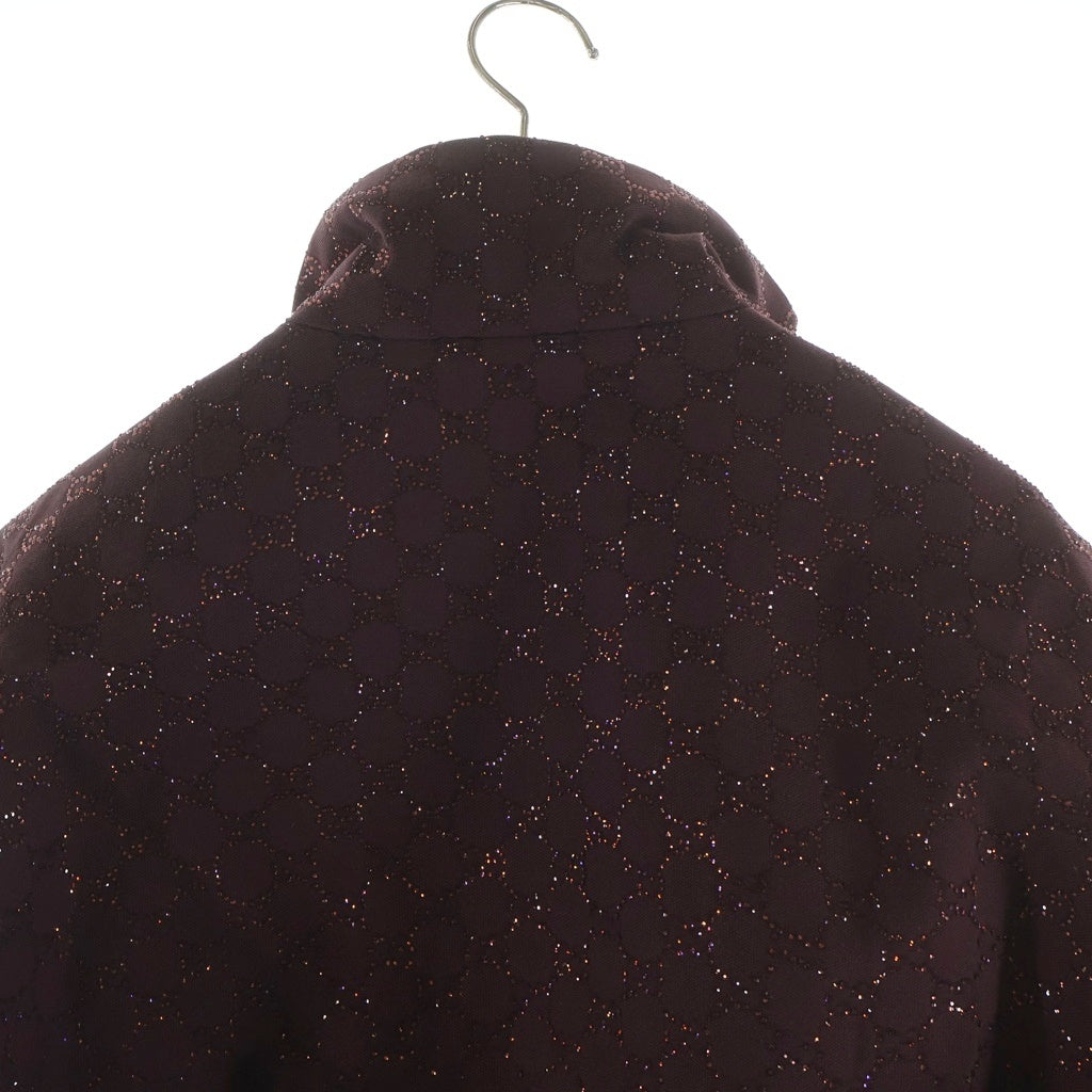 GUCCI(グッチ) GG Fabric Padded Jacket 852739 ZKU09 GGスパンコール総柄 パデッドジップアップジャケット ボルドー