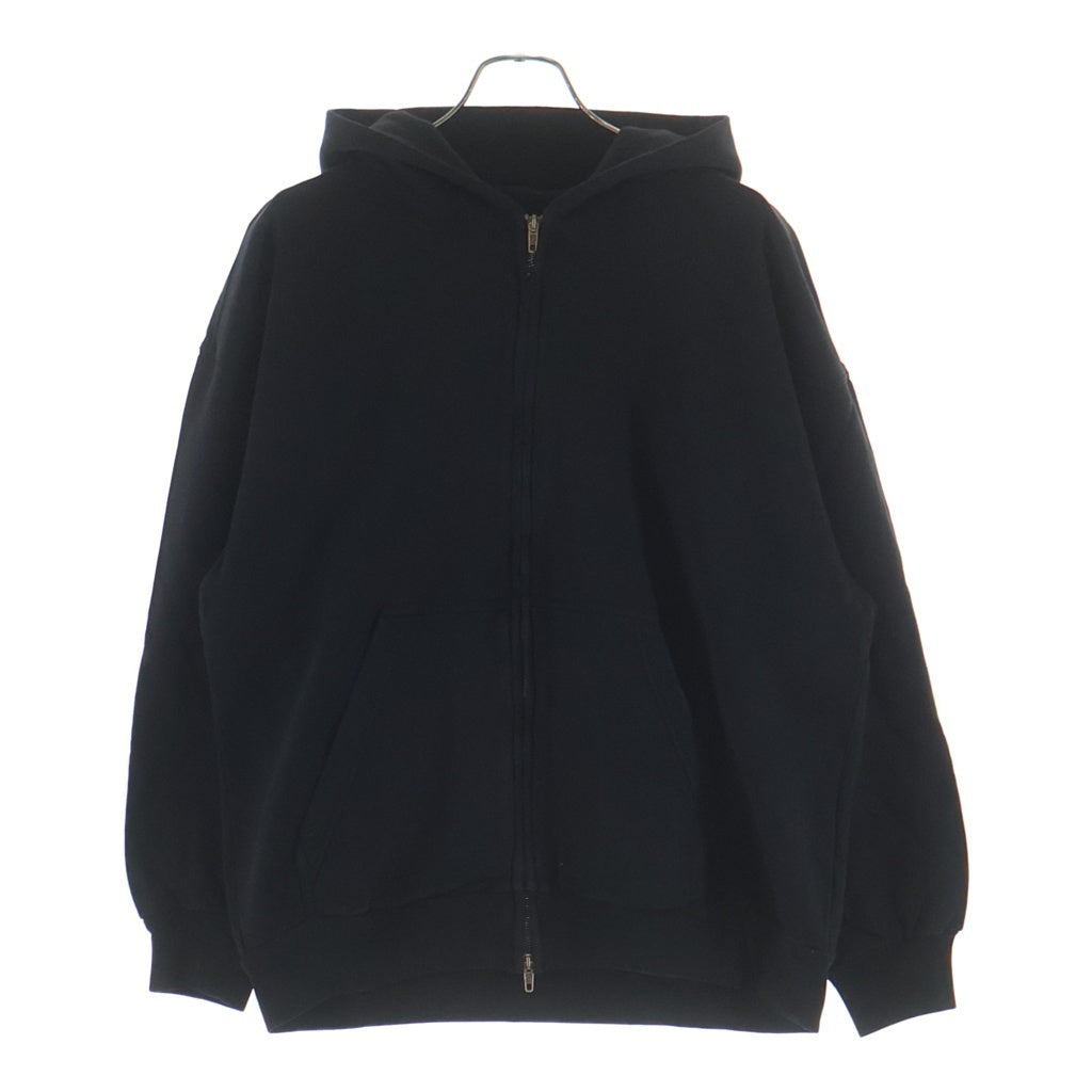 BALENCIAGA(バレンシアガ) Vntage Small Zip-up Hoodie 744454 TOVG5 ダメージ加工 スモール ジップアップフーディー パーカー ブラック