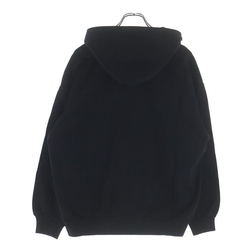BALENCIAGA(バレンシアガ) Vntage Small Zip-up Hoodie 744454 TOVG5 ダメージ加工 スモール ジップアップフーディー パーカー ブラック