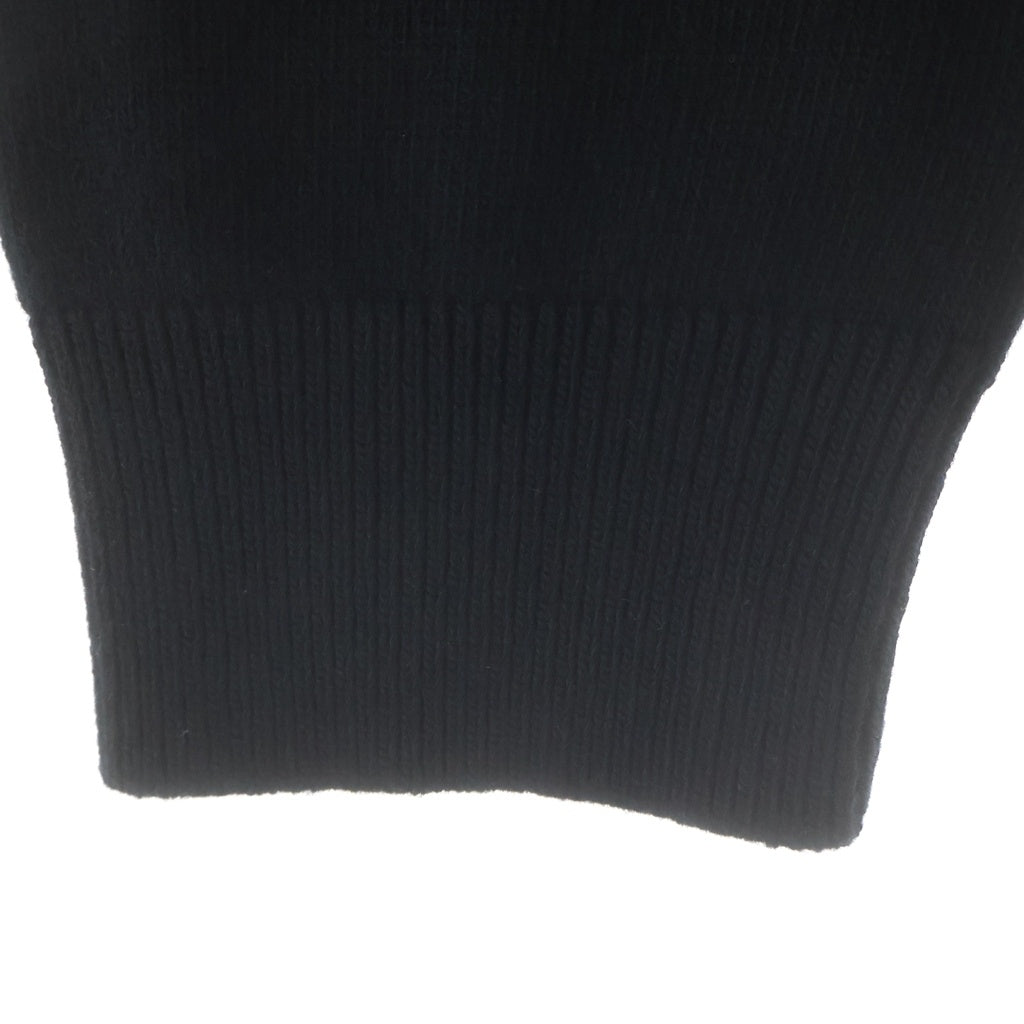 BALENCIAGA(バレンシアガ) Garde-Robe Logo Knit 818987 T1714 ロゴ刺繍 クルーネック長袖ニットセーター ブラック