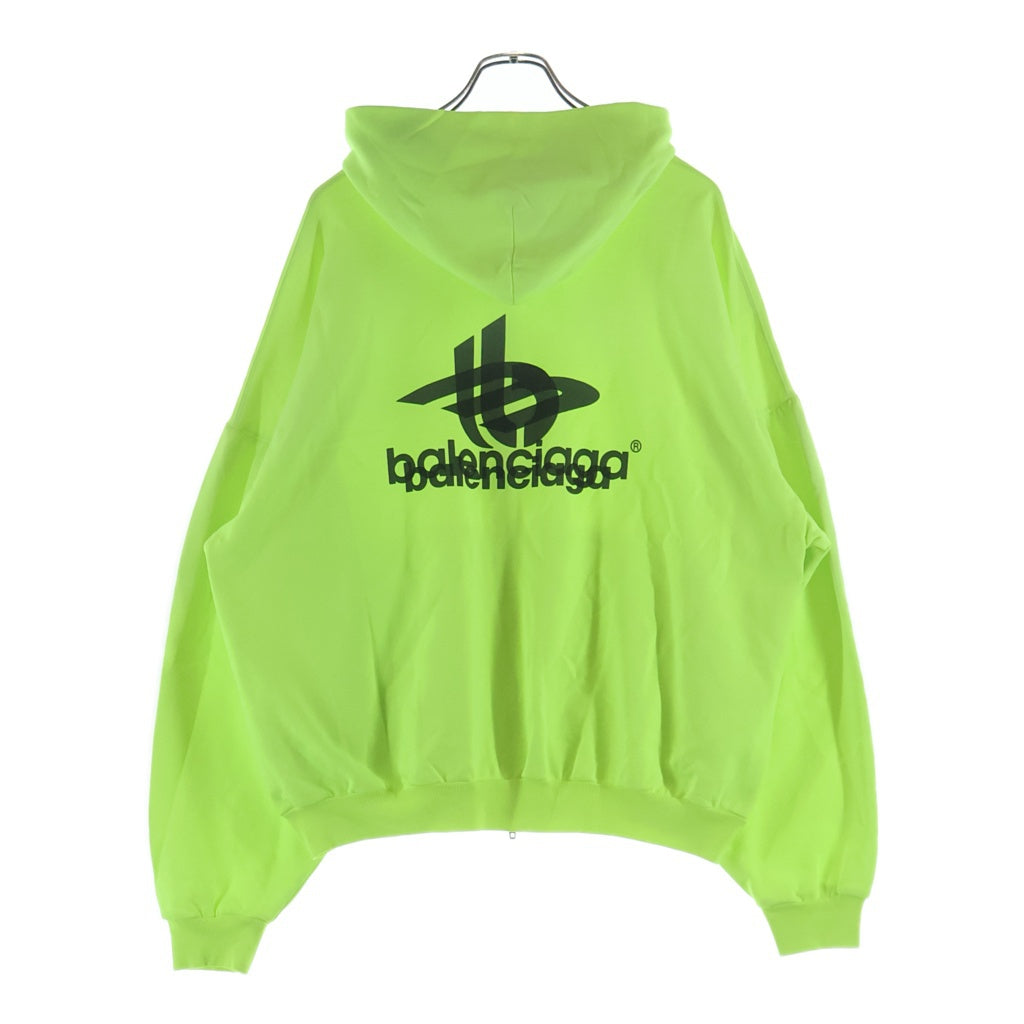 BALENCIAGA(バレンシアガ) Back Flip Round Zip-Up Hoodie 767840 TPVG1 バックロゴ ジップアップパーカー フーディー イエロー