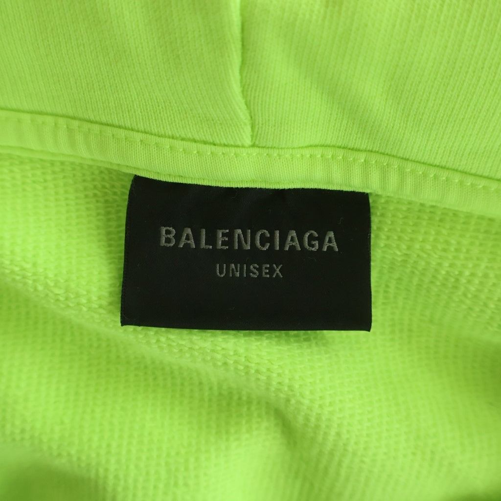 BALENCIAGA(バレンシアガ) Back Flip Round Zip-Up Hoodie 767840 TPVG1 バックロゴ ジップアップパーカー フーディー イエロー