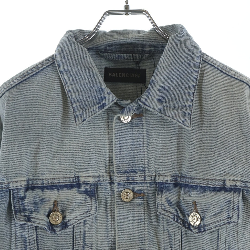 BALENCIAGA(バレンシアガ) Back Logo Denim Jacket 767998 TDW14 バックロゴ デニムジャケット ブルー レディース