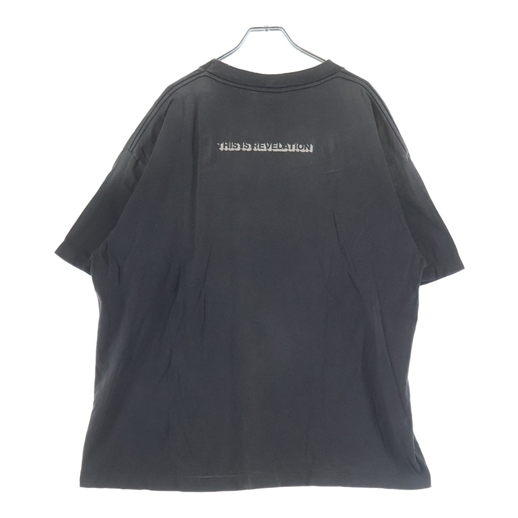 SAINT MICHAEL(セントマイケル) 25SS SS TEE プリント ヴィンテージ加工 クルーネック 半袖Tシャツ カットソー ブラック SM-HR1-0000-008