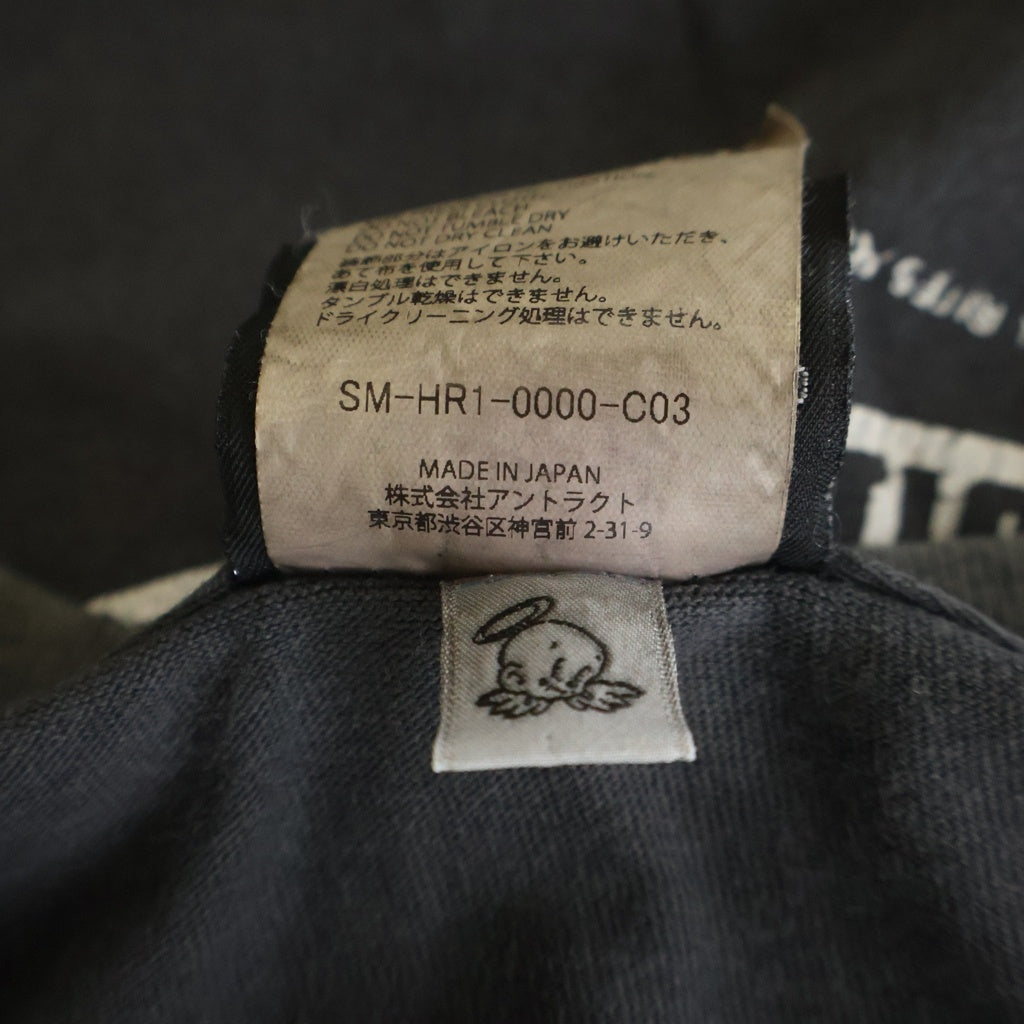 SAINT MICHAEL(セントマイケル) 25SS KLF_LS TEE ヴィンテージ加工 プリント長袖Tシャツ カットソー ブラック SM-HR1-0000-C03