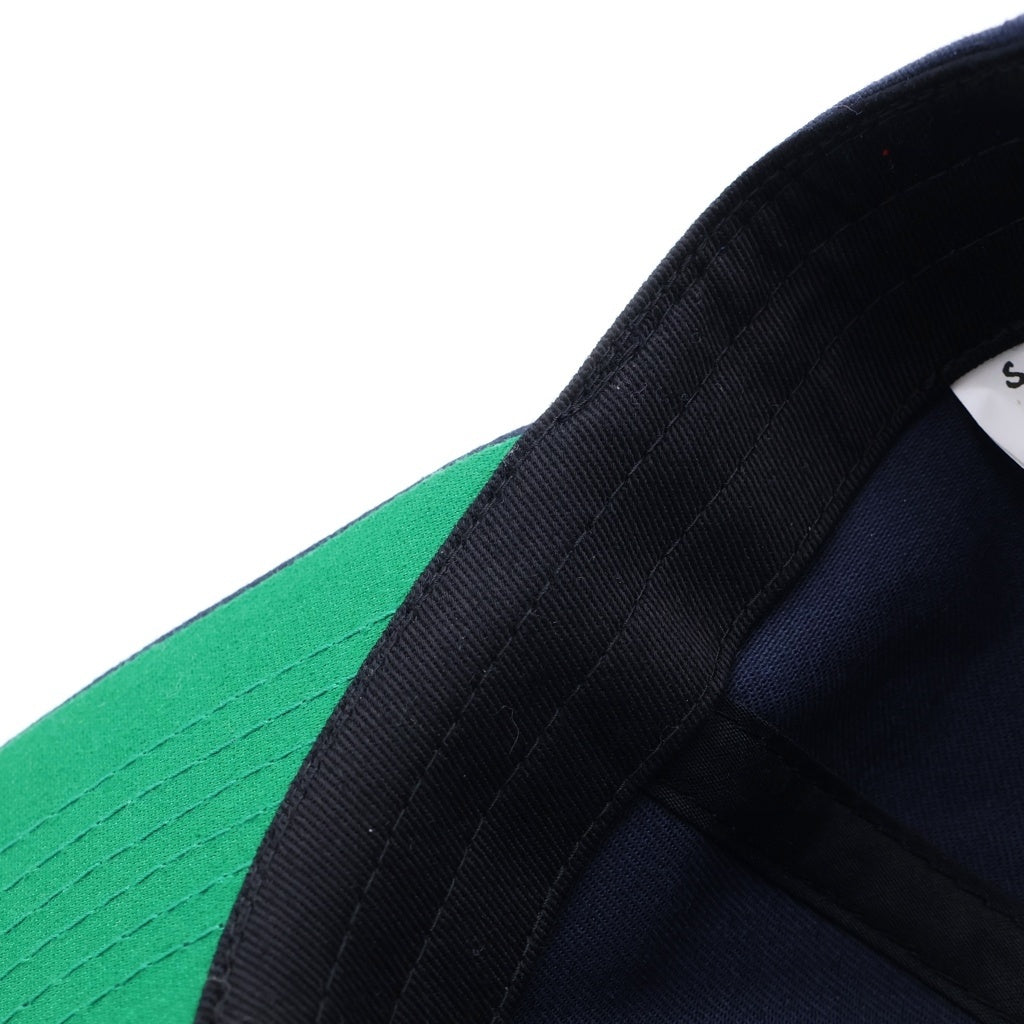SAINT MICHAEL(セントマイケル) CAP/SMX6/NAVY ロゴ キャップ 帽子 ネイビー SM-HR1-0000-094