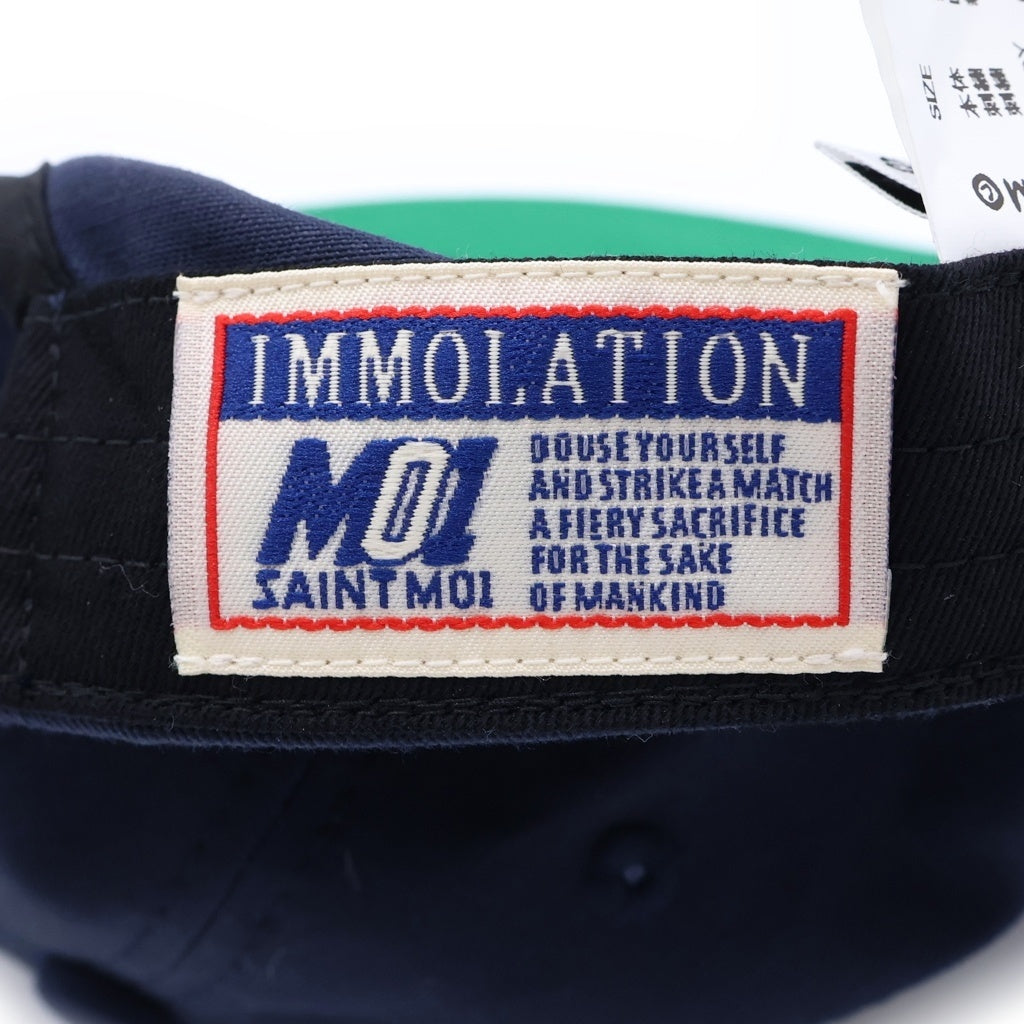 SAINT MICHAEL(セントマイケル) CAP/SMX6/NAVY ロゴ キャップ 帽子 ネイビー SM-HR1-0000-094