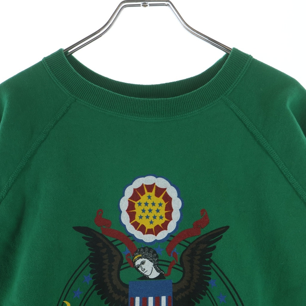 SAINT MICHAEL(セントマイケル) 25AW CRW NECK SWET / THE DECLINE / GRN クルーネック プリントスウェット トレーナー グリーン SM-HR1-0000-049