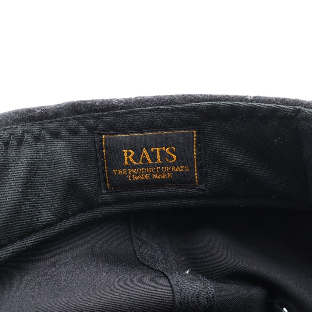 RATS(ラッツ) MOLESKIN DAD CAP モールスキン ダッド キャップ 帽子 ブラック 25RA-0916
