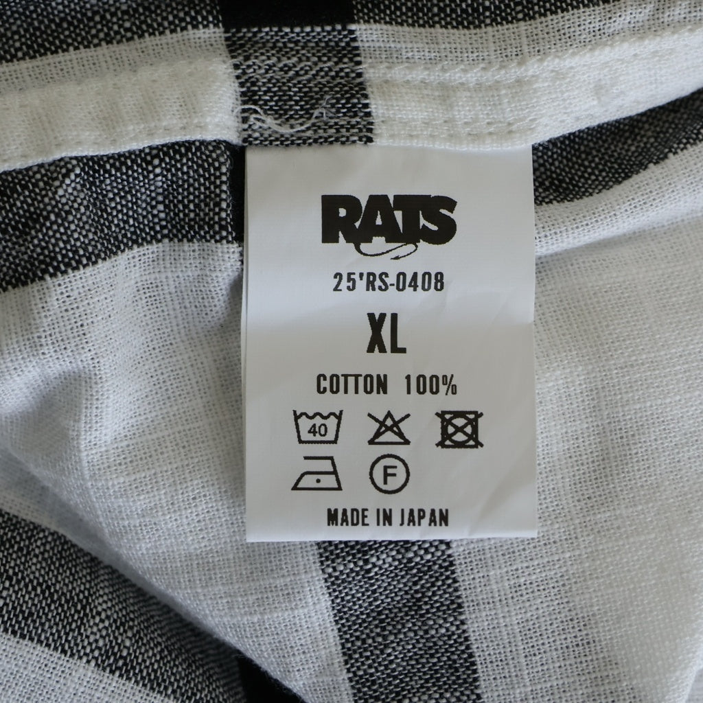 RATS(ラッツ) WIND PEN CHECK SHIRT 長袖 チェックシャツ ホワイト 25RS-0408