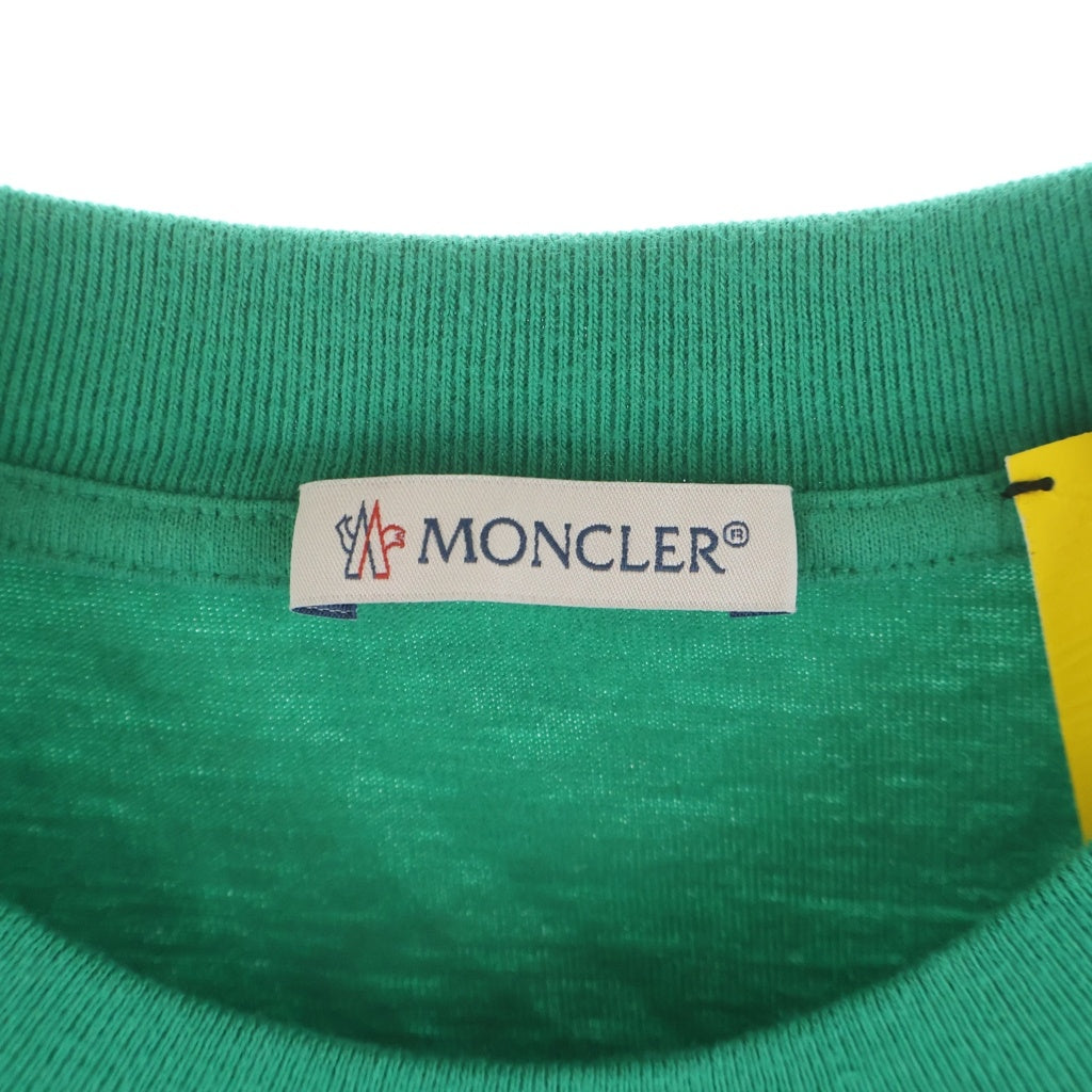 MONCLER(モンクレール) LOGO TEE 両面プリント 半袖Tシャツ カットソー グリーン C-SCOM-24-28108-M
