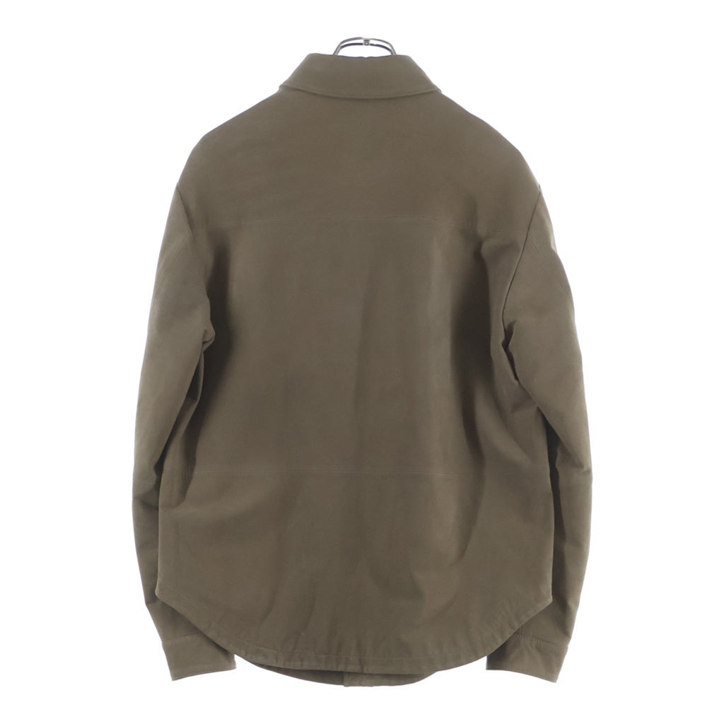 entire studios(エンタイア スタジオ) SUEDE OVERSIZED SHIRTS ES2673 PO0165 スエード レザー長袖シャツ ベージュ