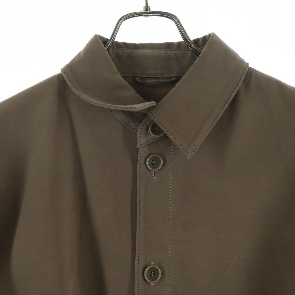 entire studios(エンタイア スタジオ) SUEDE OVERSIZED SHIRTS ES2673 PO0165 スエード レザー長袖シャツ ベージュ