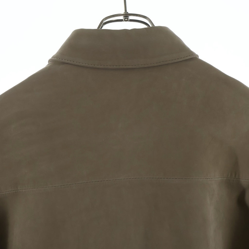 entire studios(エンタイア スタジオ) SUEDE OVERSIZED SHIRTS ES2673 PO0165 スエード レザー長袖シャツ ベージュ