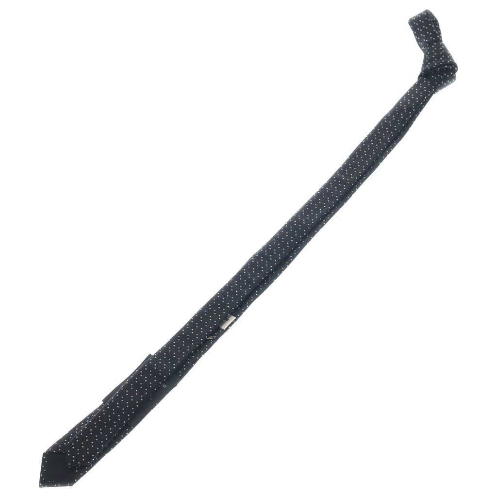SAINT LAURENT PARIS(サンローランパリ) マイクロドット シルクネクタイ ブラック/ホワイト 643935 4Y002