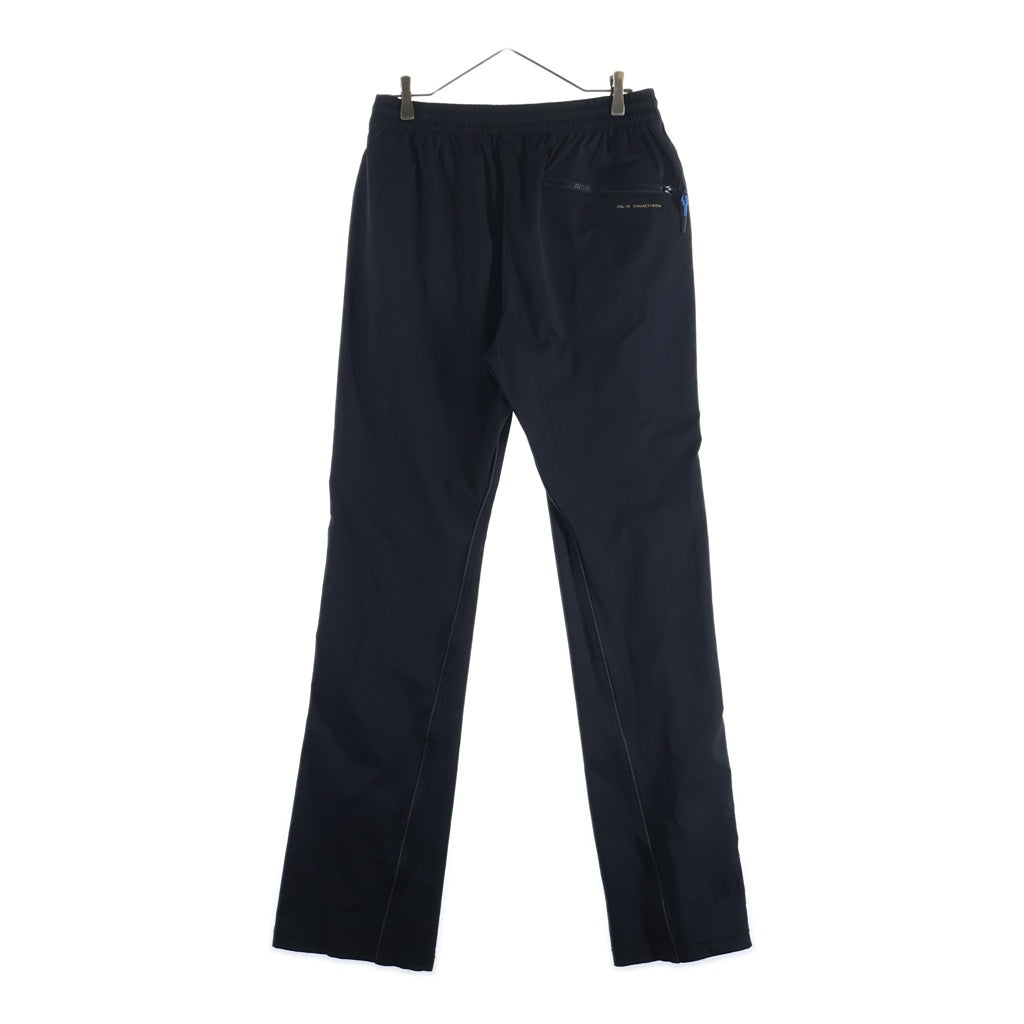 99%is(ナインティナインパーセントイズ) VOL.16 NN18-PT11 ZIP NYLON PANTS ジップデザイン ナイロンラバーロゴパンツ ブラック