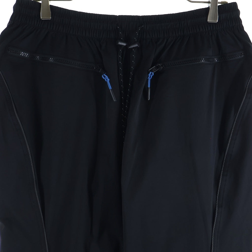 99%is(ナインティナインパーセントイズ) VOL.16 NN18-PT11 ZIP NYLON PANTS ジップデザイン ナイロンラバーロゴパンツ ブラック