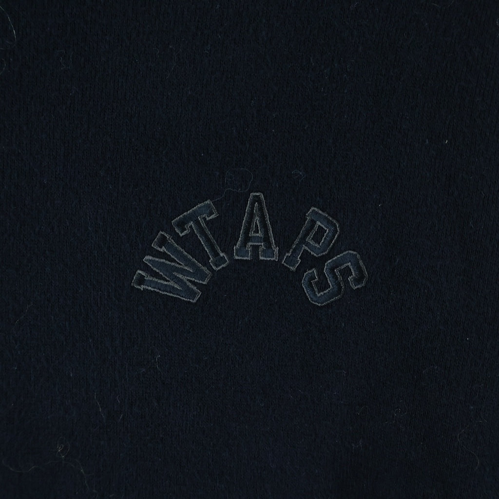 WTAPS(ダブルタップス) CLUB HOODED COPO 212ATDT-CSM15 ロゴ刺繍プルオーバーフーディー パーカー ブラック