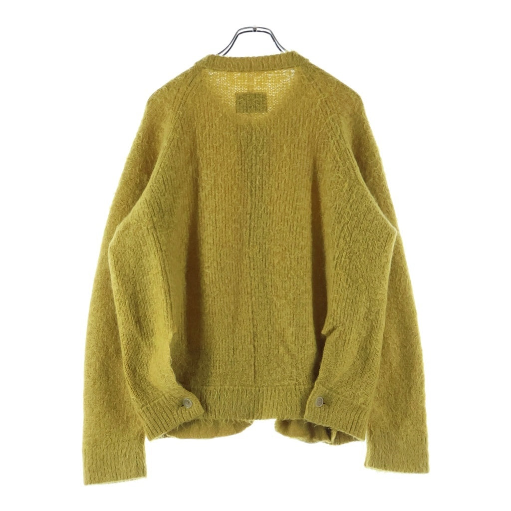 Stein(シュタイン) 21AW SUPER KID MOHAIR CARDIGAN ST.312 スーパーキッドニットカーディガン 長袖 イエロー