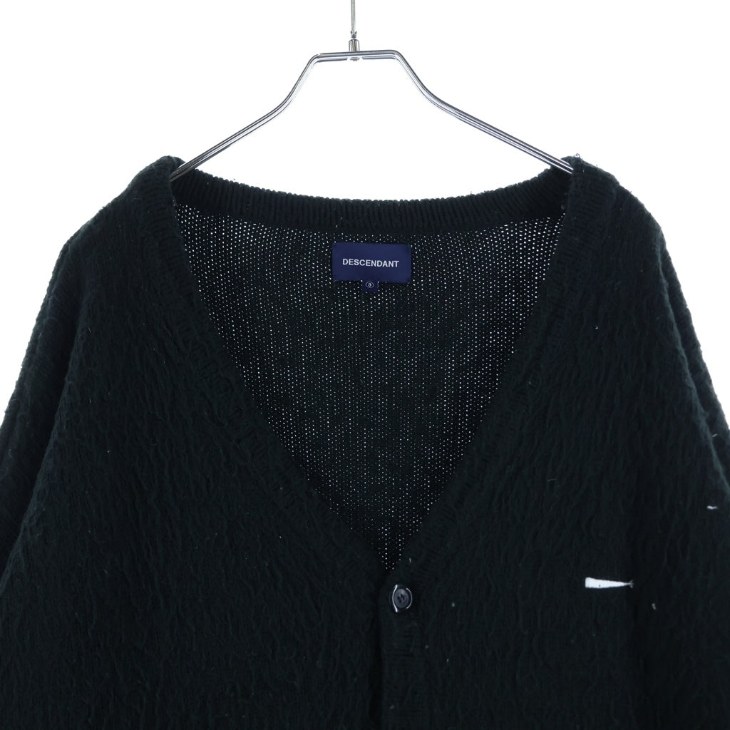 DESCENDANT(ディセンダント) NURSE KNIT CABLE CARDIGANG ナースニット 長袖カーディガン ブラック