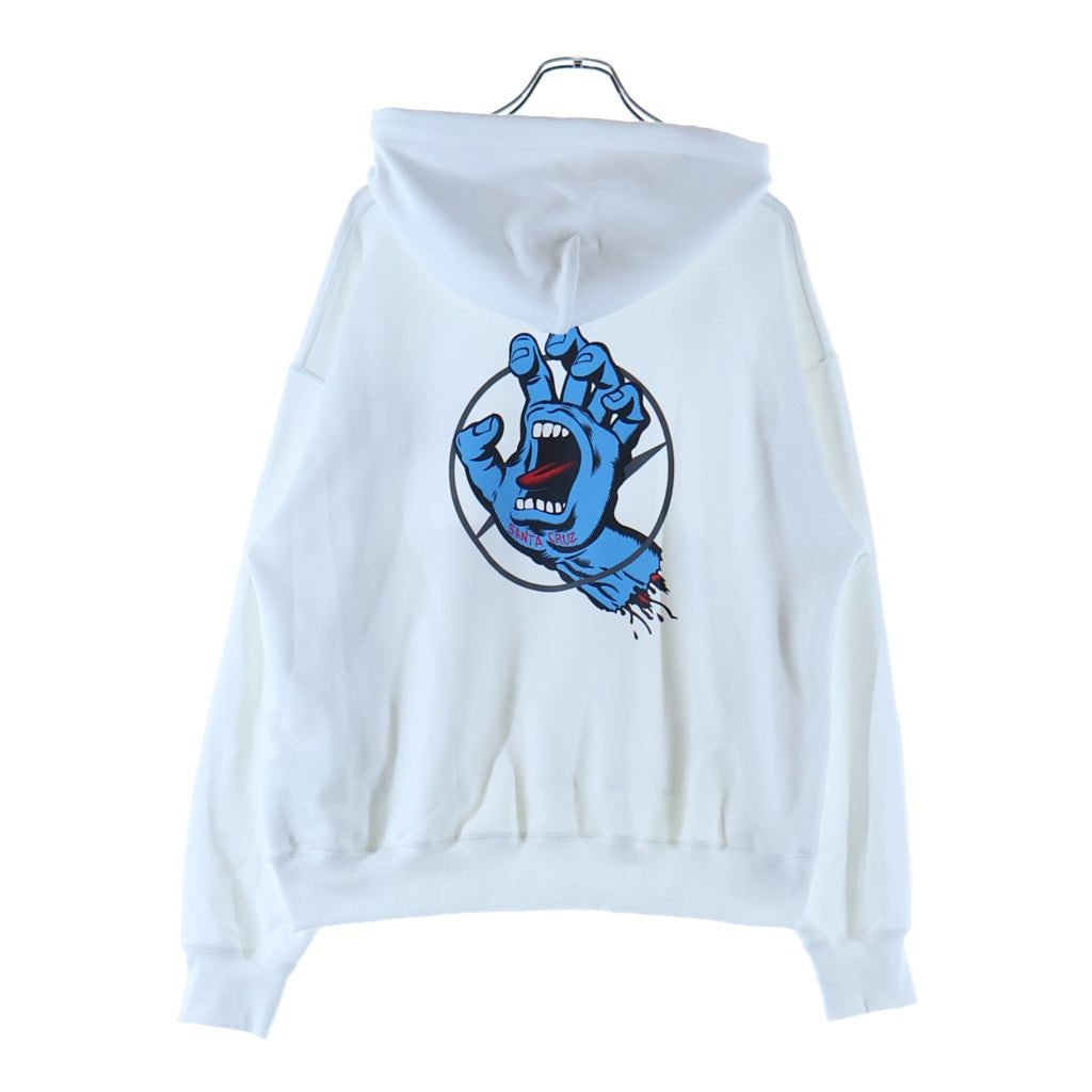 SEQUEL(シークエル) ×SANTA CRUZ×FRAGMENT HOODIE SQ-25AW-SCFCS-01 ×サンタクルーズ ×フラグメント プルオーバーフーディー パーカー ホワイト