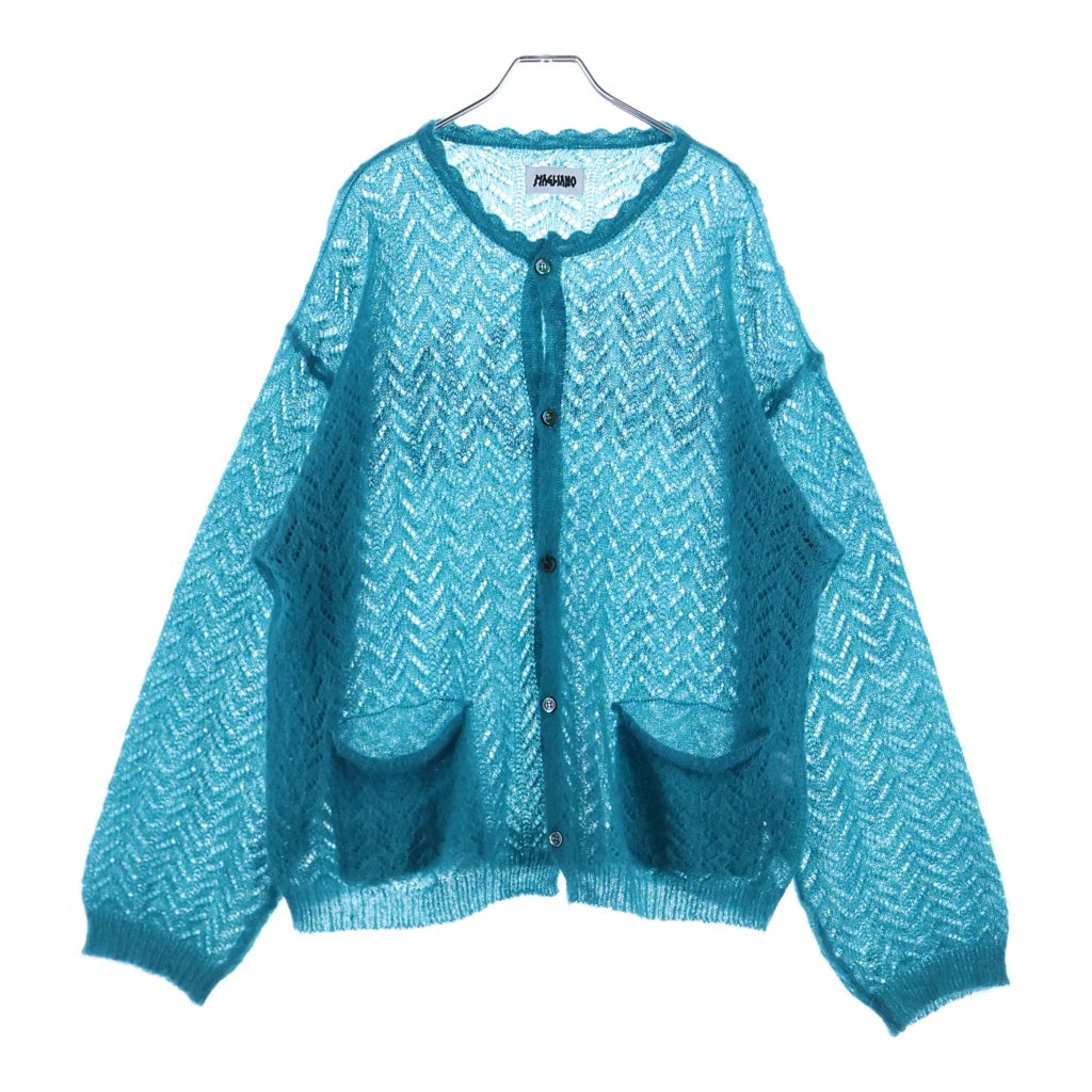 MAGLIANO(マリアーノ) LOGO 5B MOHAIR CARDIGANG MAGLIANO24FP-1 ロゴ モヘアカーディガン 長袖ニット ライトグリーン