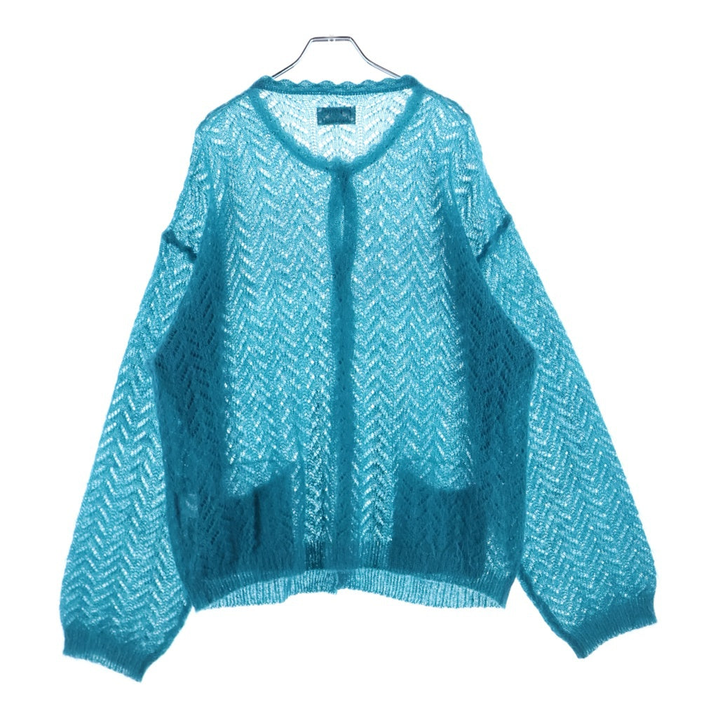 MAGLIANO(マリアーノ) LOGO 5B MOHAIR CARDIGANG MAGLIANO24FP-1 ロゴ モヘアカーディガン 長袖ニット ライトグリーン