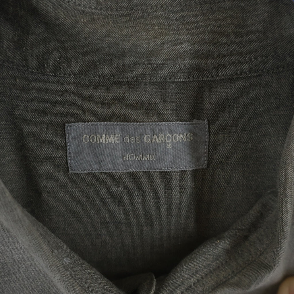 COMME des GARCONS HOMME(コムデギャルソンオム) 98AW archive 田中オム ボタンアップ コットン 長袖シャツ アーカイブ グレー