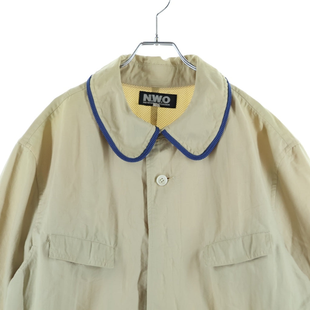 NO BRAND(ノーブランド) 90s NEW WORLD ORDER Jacket ニューワールドオーダー ナイロンジャケット ベージュ