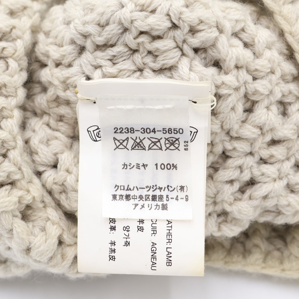 CHROME HEARTS(クロムハーツ) クロスパッチ付き カシミヤ ビーニー