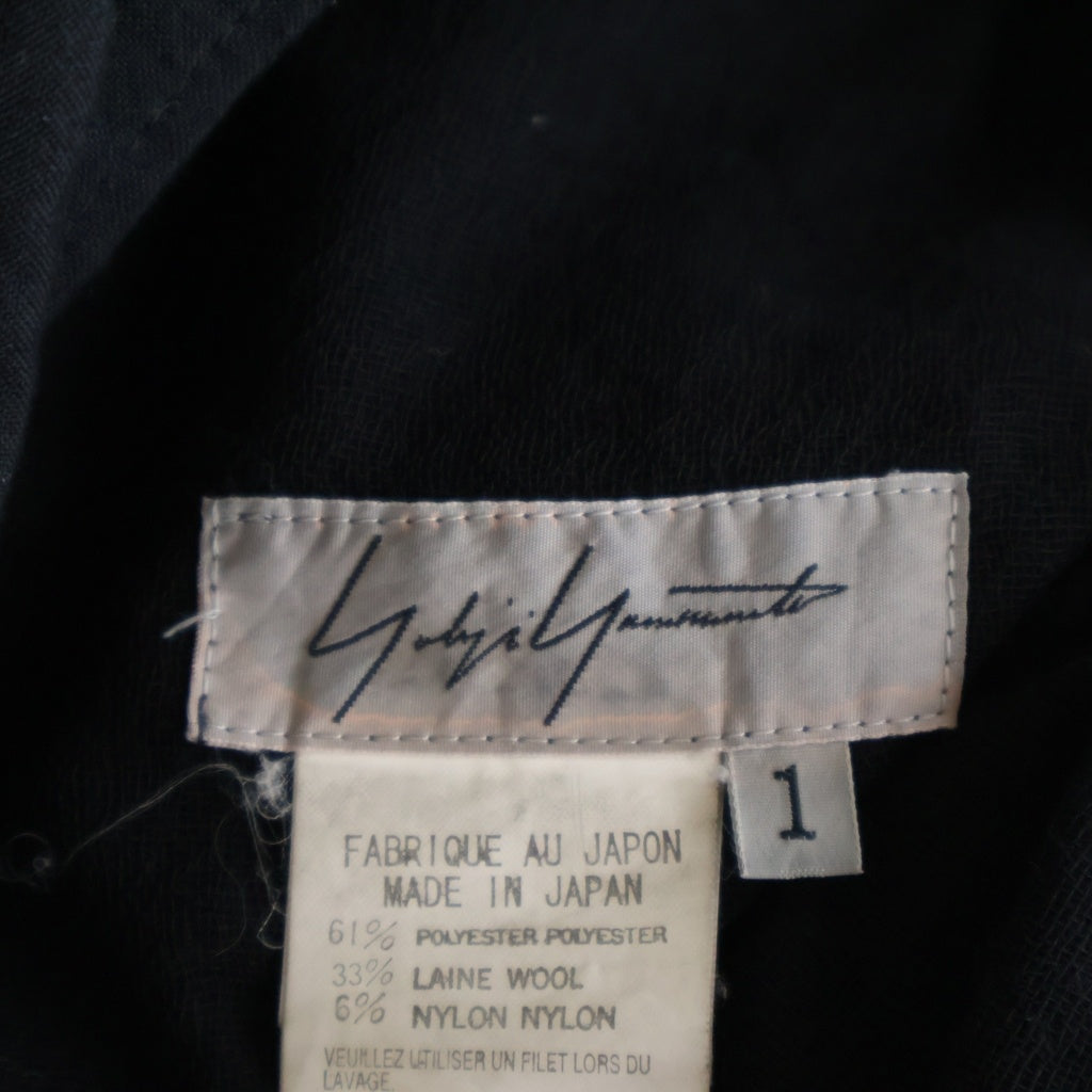 Yohji Yamamoto FEMME(ヨウジヤマモトファム) 05SS Logo Skirt Wool ラップスカート ロングスカート ウール ブラック レディース