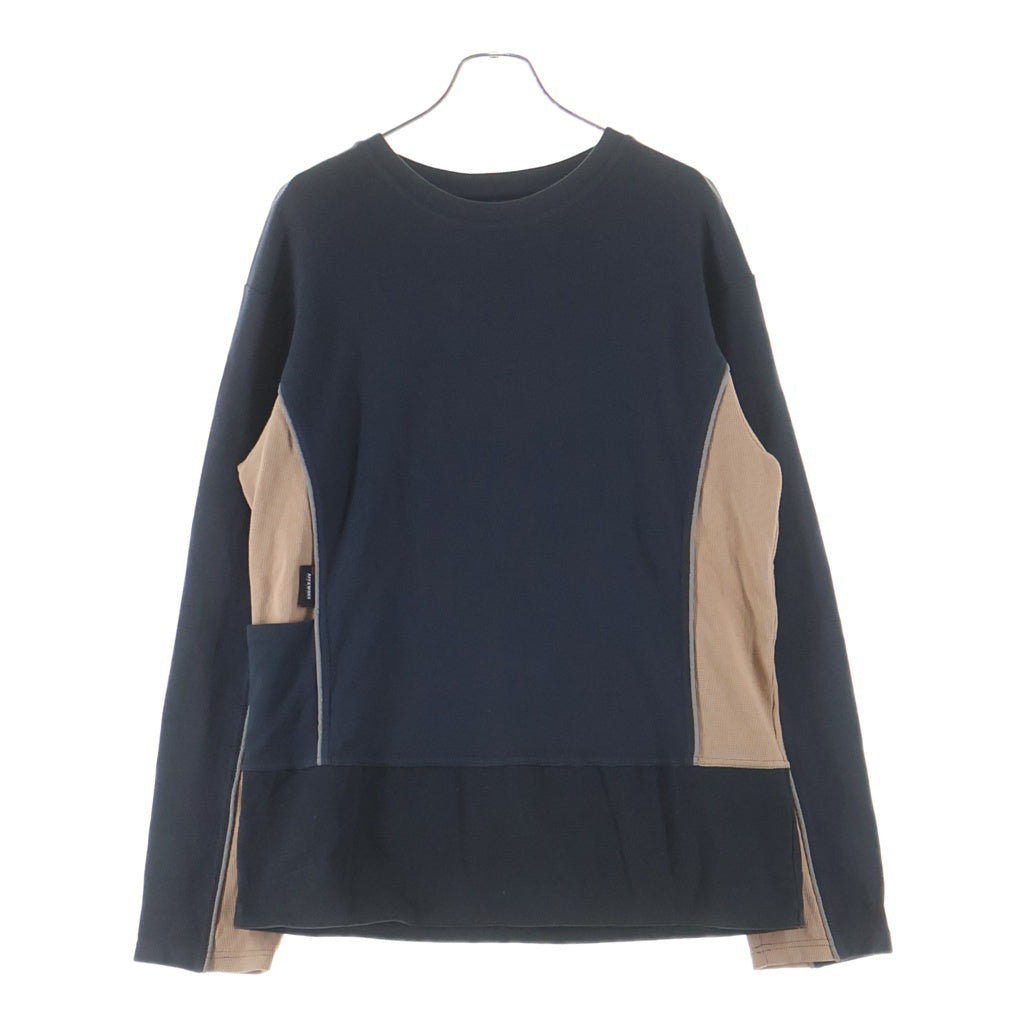 AFFIX(アフィックス) Docking L/S 切り替え ロングスリーブ 長袖Tシャツ クルーネック グレー