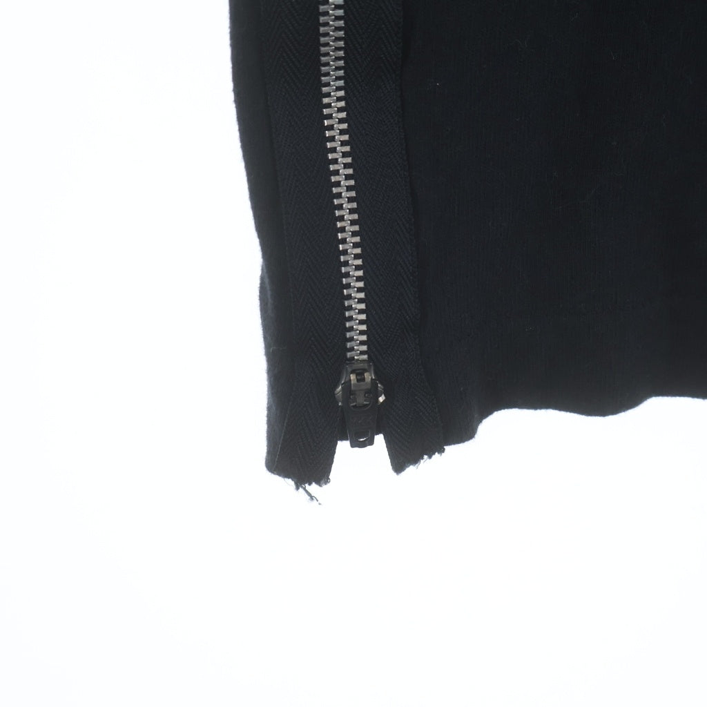 Geoffrey B.Small(ジェフリービースモール) Zip Designed L/S Tee 脇ジップ 長袖Tシャツ カットソー ハンドメイド ブラック