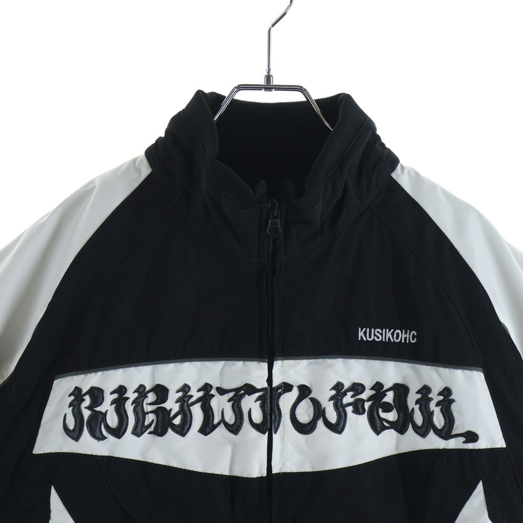 KUSIKOHC(クシコック) RIDER ZIP UP NYLON SHORT SHIRTS ライダー ショート ジップアップ ナイロンジャケット 半袖 ブラック