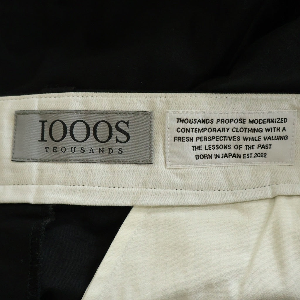 IOOOS THOUSANDS(アイオーエスサウザンド) COTTON PANTS サウザンズ ストレート パンツ コットン ブラック