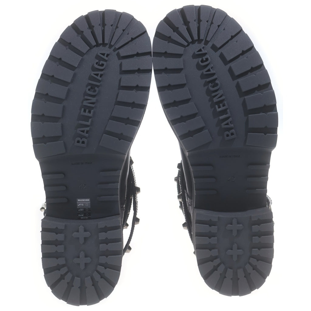BALENCIAGA(バレンシアガ) VENOM CITY BOOTIE 845104 WBEQ4 ベノム シティ ハイカットブーツ レザー ブラック