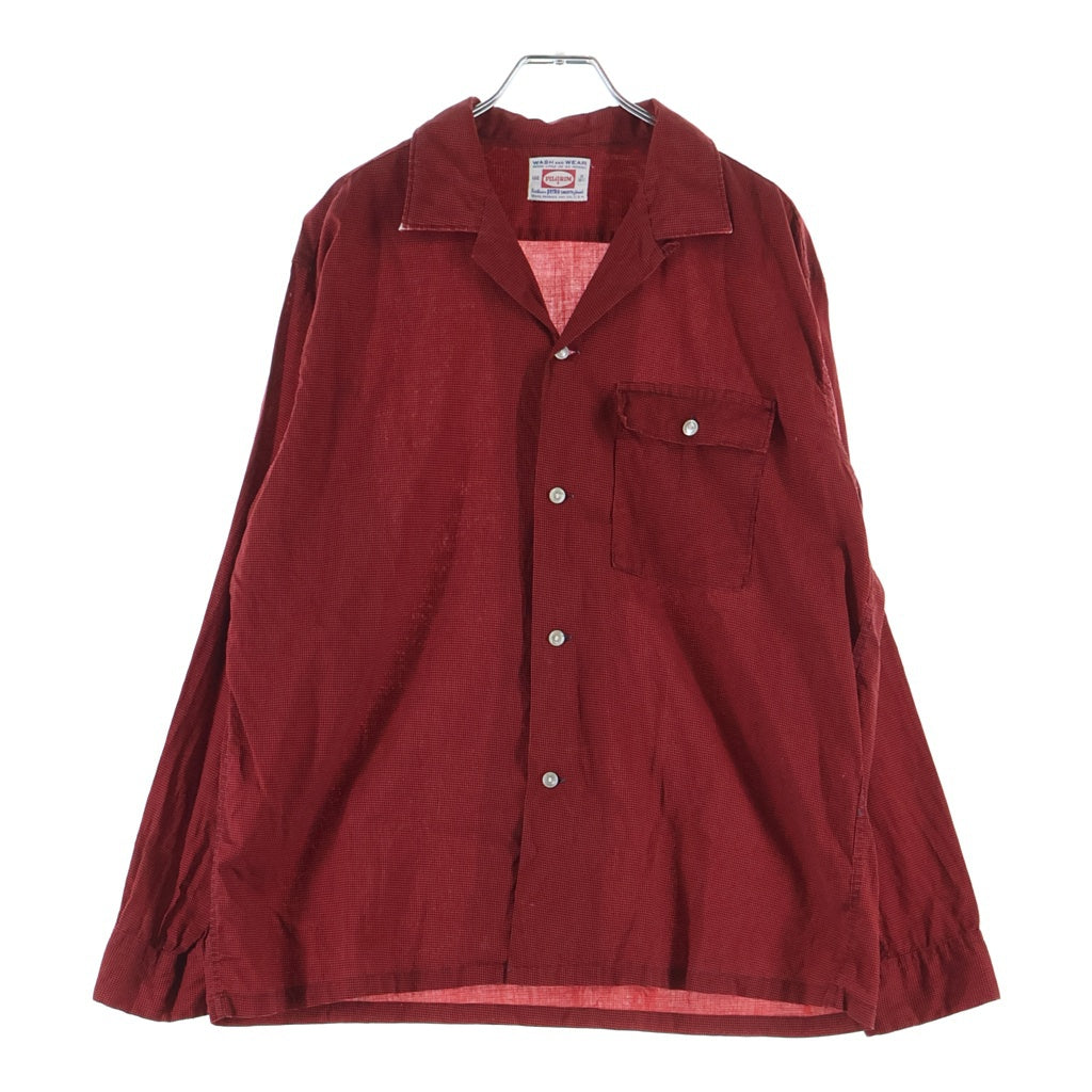 VINTAGE(ヴィンテージ) 60s PILGRIM L/S SHIRTS ピルグリム 長袖シャツ コットン USA製 襟芯 レッド