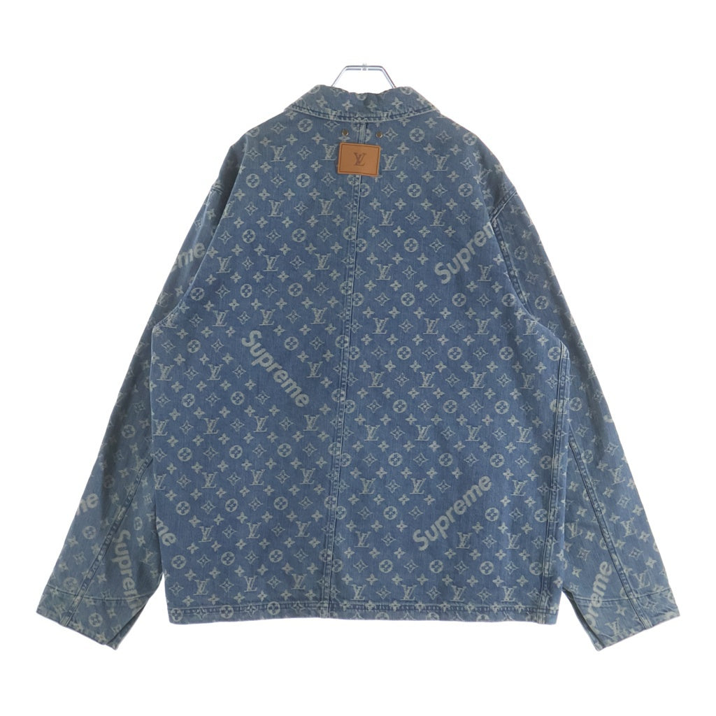 SUPREME(シュプリーム) 17AW LOUIS VUITTON Jacquard Denim Chore Coat ルイヴィトン デニム チョア コート カバーオール ジャケット モノグラム インディゴ RM172 ALL HDK91W