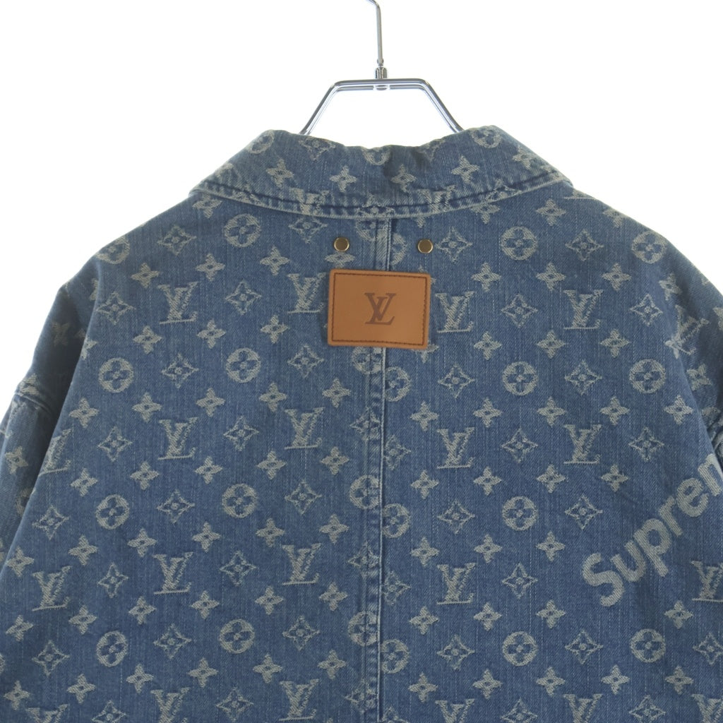SUPREME(シュプリーム) 17AW LOUIS VUITTON Jacquard Denim Chore Coat ルイヴィトン デニム チョア コート カバーオール ジャケット モノグラム インディゴ RM172 ALL HDK91W