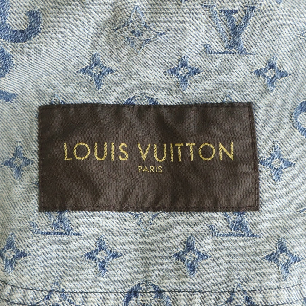 SUPREME(シュプリーム) 17AW LOUIS VUITTON Jacquard Denim Chore Coat ルイヴィトン デニム チョア コート カバーオール ジャケット モノグラム インディゴ RM172 ALL HDK91W