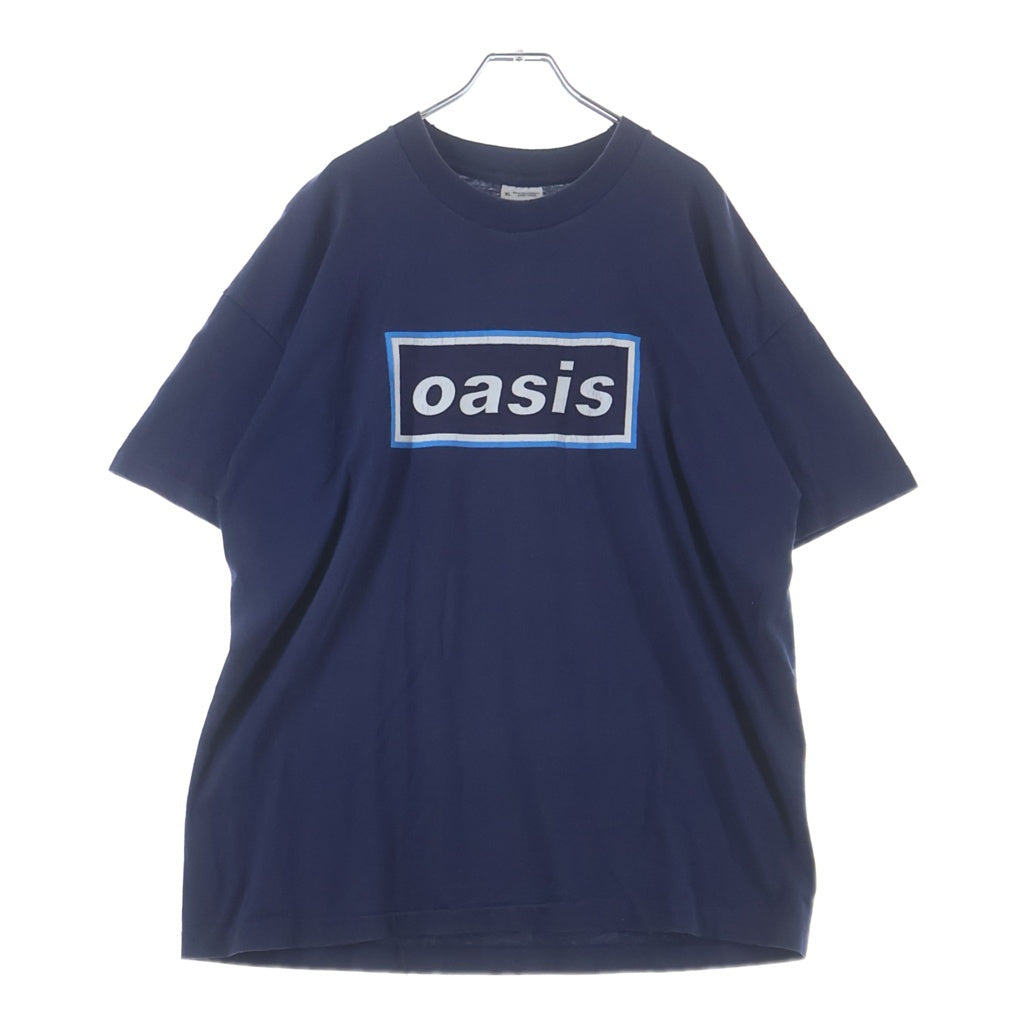 VINTAGE(ヴィンテージ) 90s OASIS BOX LOGO MAINE ROAD TEE オアシス ハンド 半袖Tシャツ カットソー ネイビー