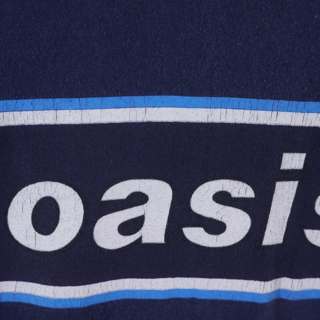 VINTAGE(ヴィンテージ) 90s OASIS BOX LOGO MAINE ROAD TEE オアシス ハンド 半袖Tシャツ カットソー ネイビー