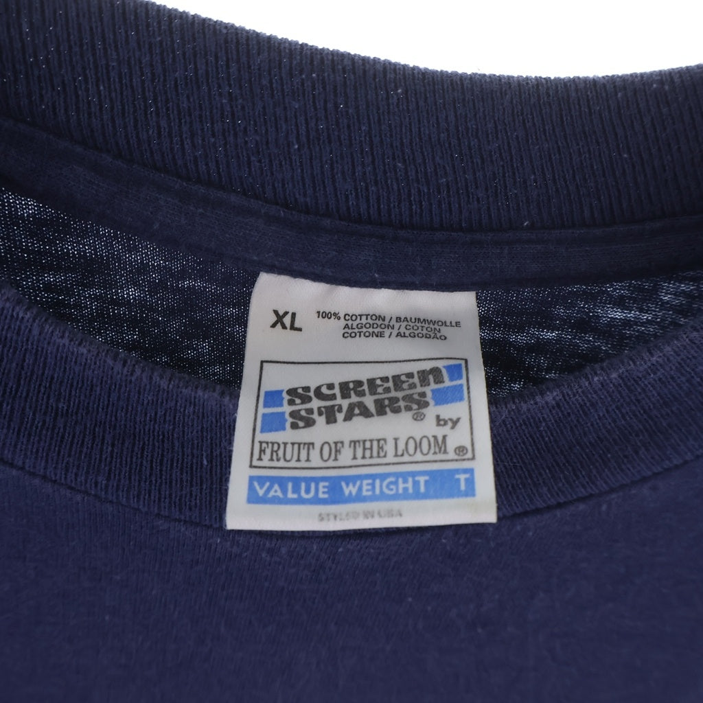 VINTAGE(ヴィンテージ) 90s OASIS BOX LOGO MAINE ROAD TEE オアシス ハンド 半袖Tシャツ カットソー ネイビー