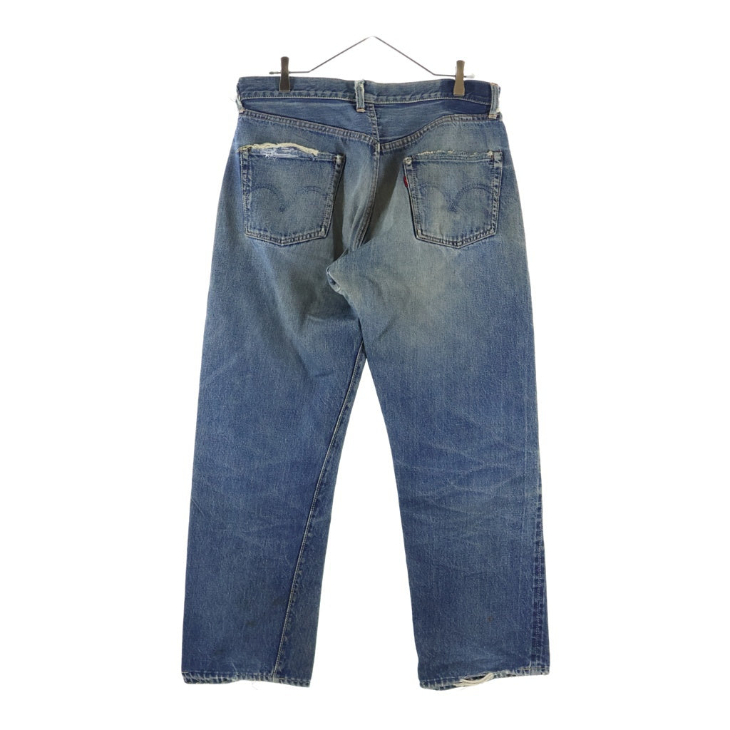 Levi's(リーバイス) 50S 501XX 53model BIG E 革パッチ 通常R ボタン裏無刻印 Vステッチ オフセット 隠しリベット 両面タブ デニム パンツ インディゴ