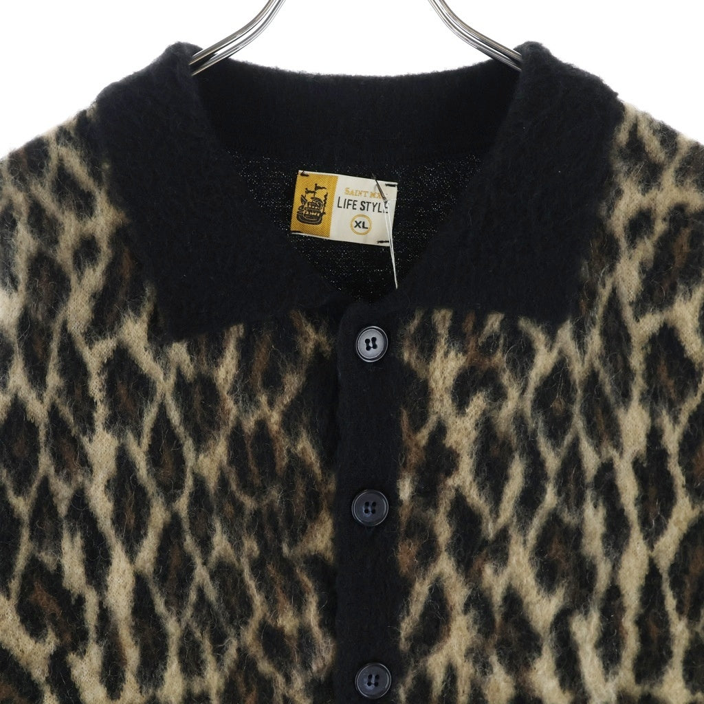 SAINT MICHAEL(セントマイケル) KNIT CARDIGAN LEOPARD レオパード柄