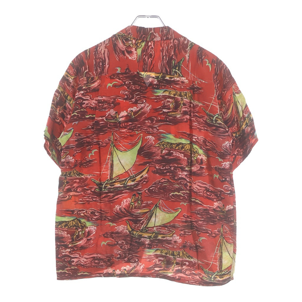 VINTAGE(ヴィンテージ) 50s LUAU Hawaiian Shirt ハワイアンシャツ 半袖シャツ アロハシャツ レッド