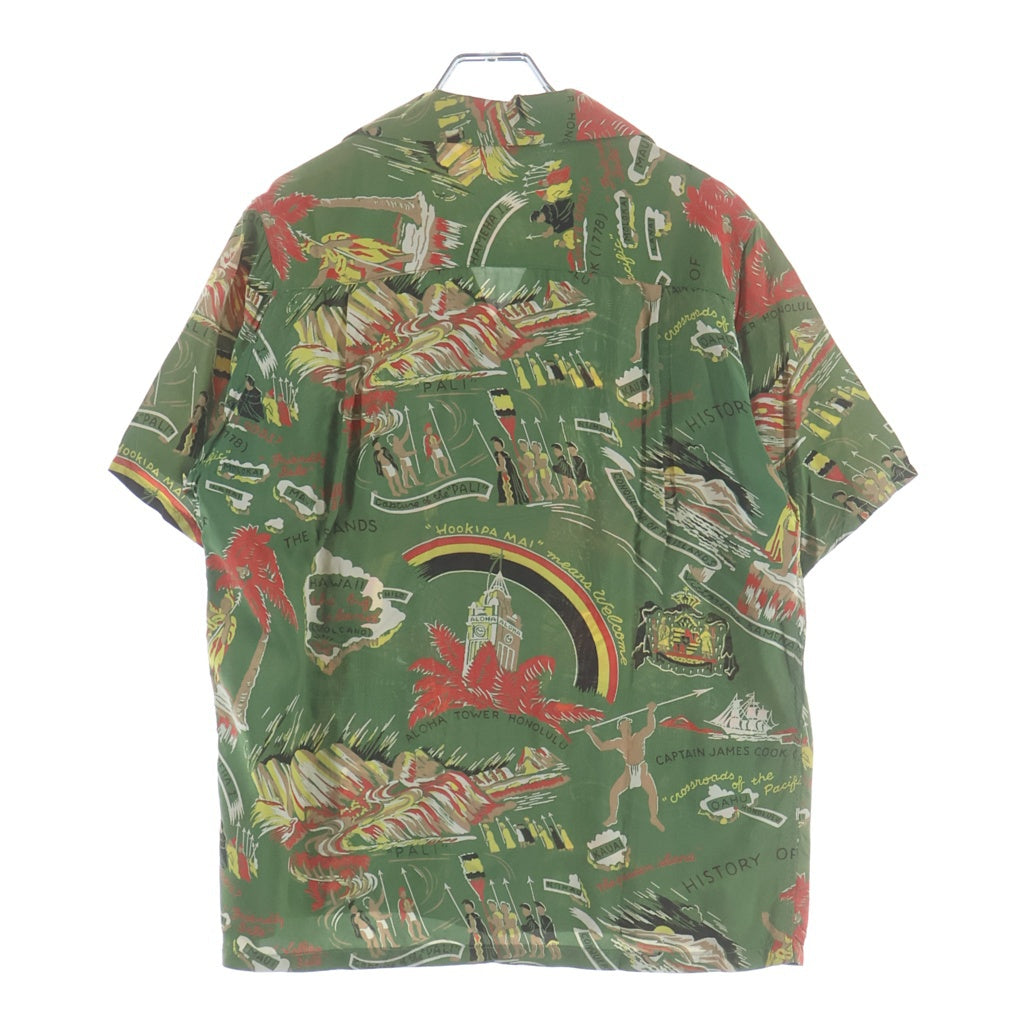 VINTAGE(ヴィンテージ) 50s LAUHARA Hawaiian Shirt ハワイアンシャツ 半袖シャツ アロハシャツ グリーン