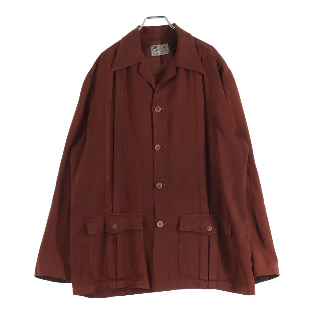 VINTAGE(ヴィンテージ) 60s PALMLAND レーヨンギャバジンジャケット 4B ジャケット ステッチ レッド系