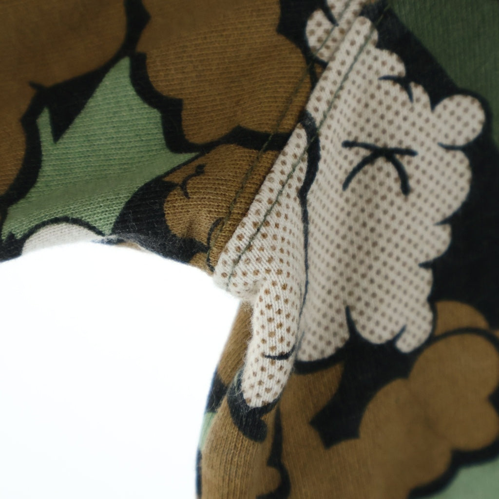 KAWS(カウズ) × ZOO YORK 00s 総柄 ジップアップフーディー パーカー ズーヨーク グリーン 23W4010010